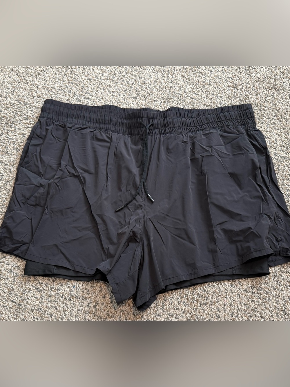 3X Spyder Active 2-in-1 Shorts Black Performance Running Hiking Built-in Liner